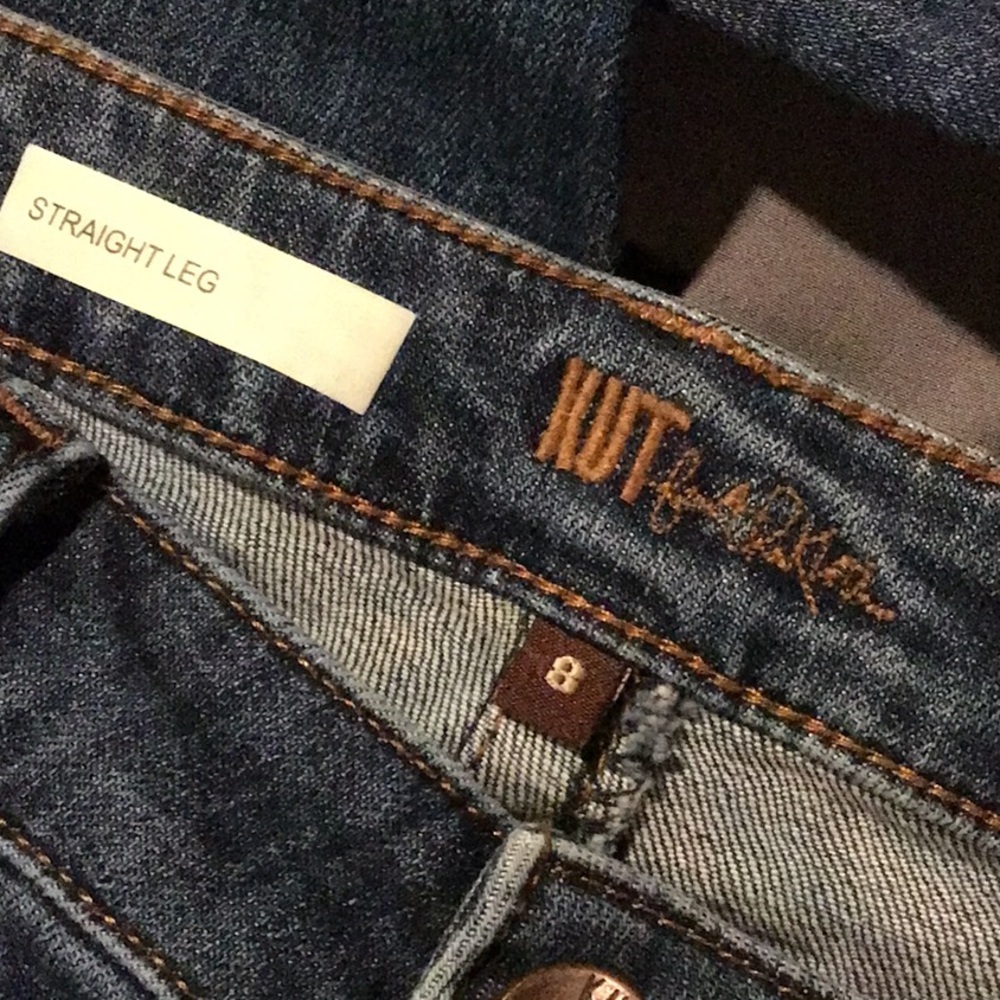 sac711 ✂️KUT Kut from the Kloth Straight Leg Size 8 Woman's Denim Jeans - Picture 4 of 6